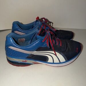 Puma Men's Navy and Red Athletic Shoes